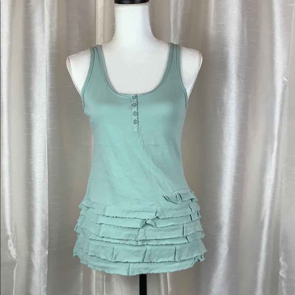 J. Crew Distressed Ruffled Tank Tunic NWOT